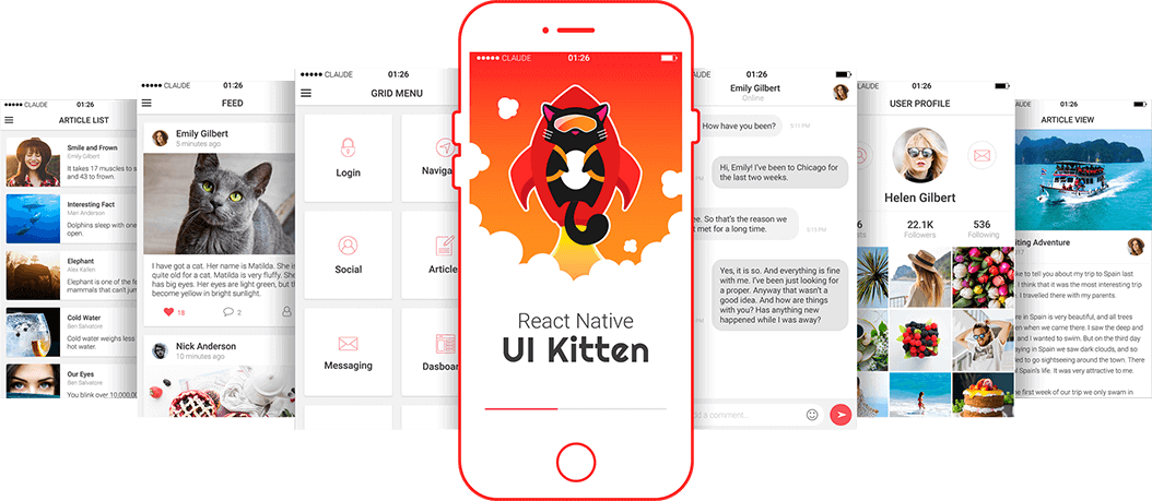 UI Kitten - React Native mobile framework with easily customizable ...
